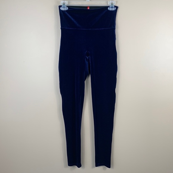 Spanx navy velvet leggings sz med - Picture 4 of 10
